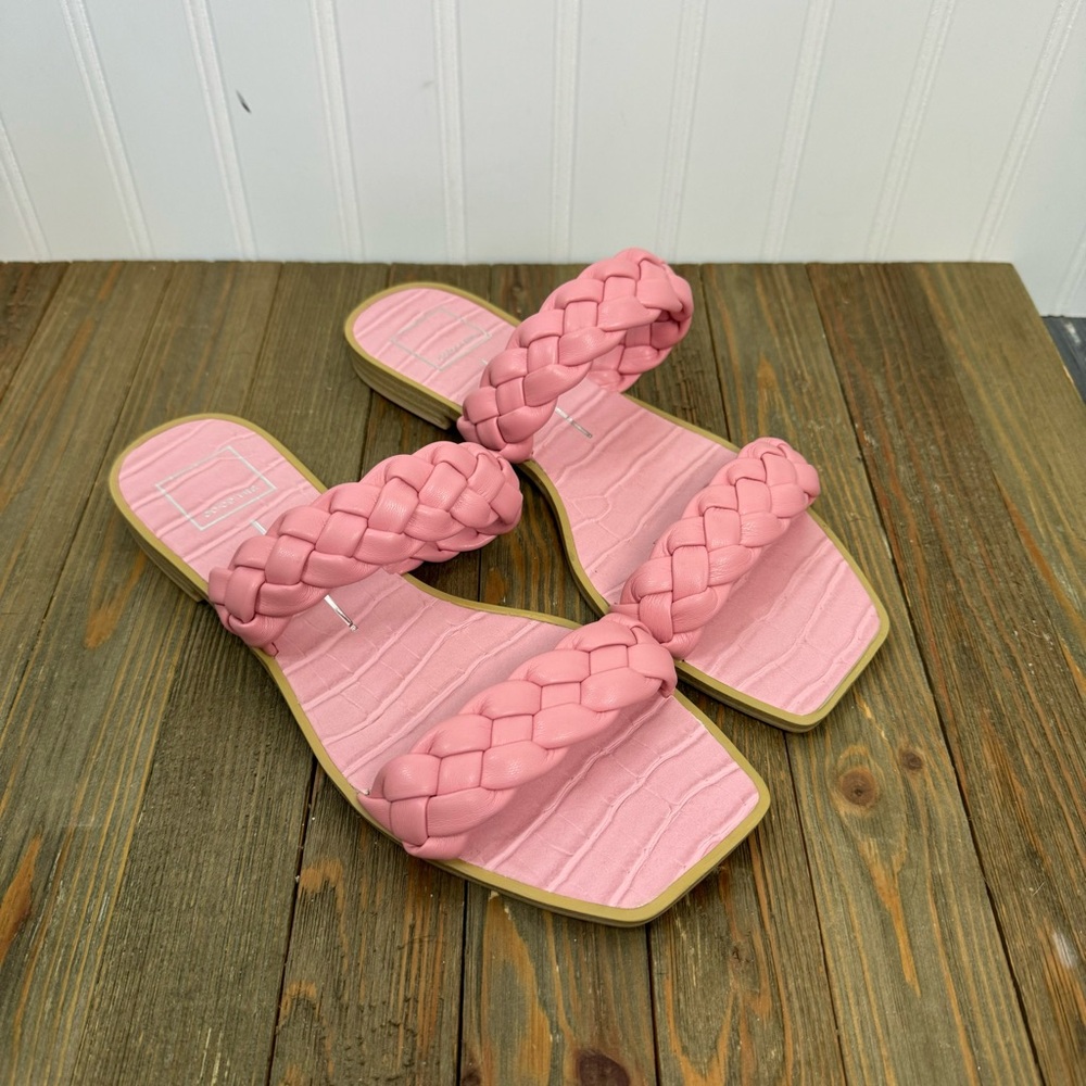 Dolce Vita Sandals Size 9 Pink Indy Braided Barbiecore Summer Slides